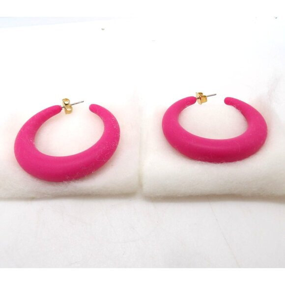 Vtg. Avon Carnival Earrings with Surgical Steel Posts Fuchsia NEW - Picture 3 of 3